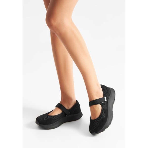 Mary Mesh ballerina sandal Black Woden