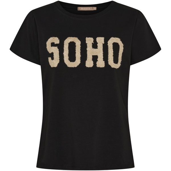 Herdis Tee Black/beige Marta du Ch&acirc;teau
