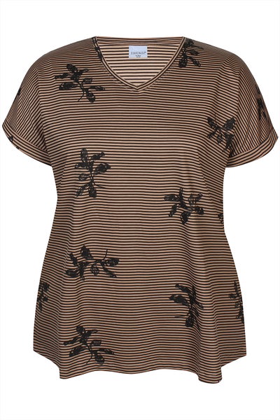 Alberta T-paita Brown Zhenzi 1254