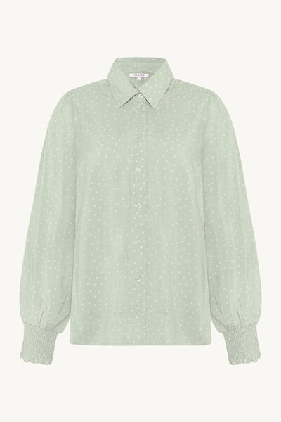 Rhona shirt Pale Aqua dots Claire Woman