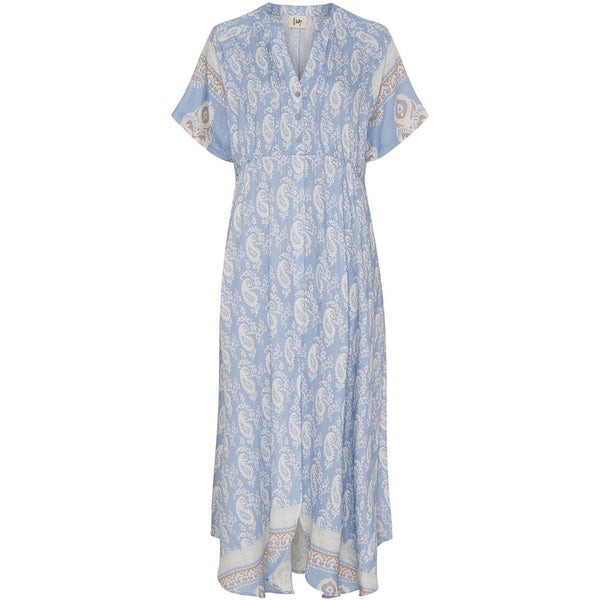 Ane New Dress Light Blue Border Paisley I Say