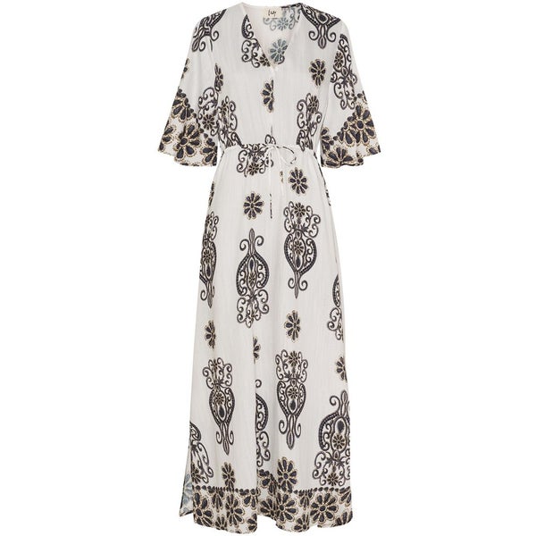 Ane Long Dress Summer Border Print I Say
