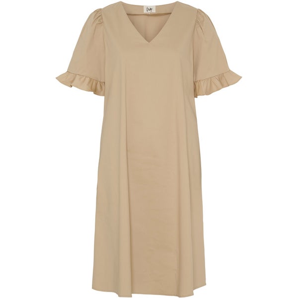 Sigga Flounce dress Camel I Say