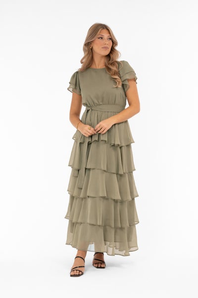 Dawn Dress Sage Green Capri Collection