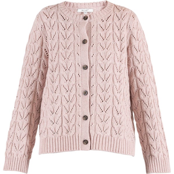 Lotus Cardigan Knit Soft Rose Blue Sportswear
