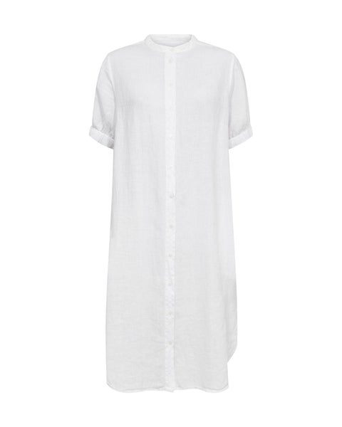 Arleth  Linen Dress White  Mos Mosh