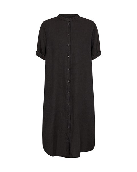 Arleth  Linen Dress Black  Mos Mosh