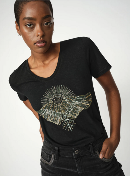 Nadine deco Tee Black  Mos Mosh