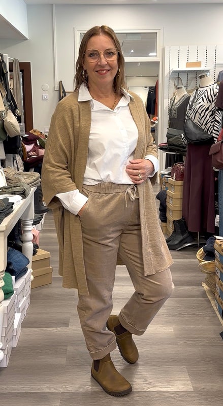 Cardigan Extra wide Light Camel Melange 8018 By Basics