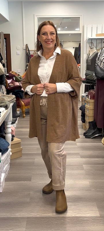 Cardigan Extra wide Camel Melange 8018 By Basics