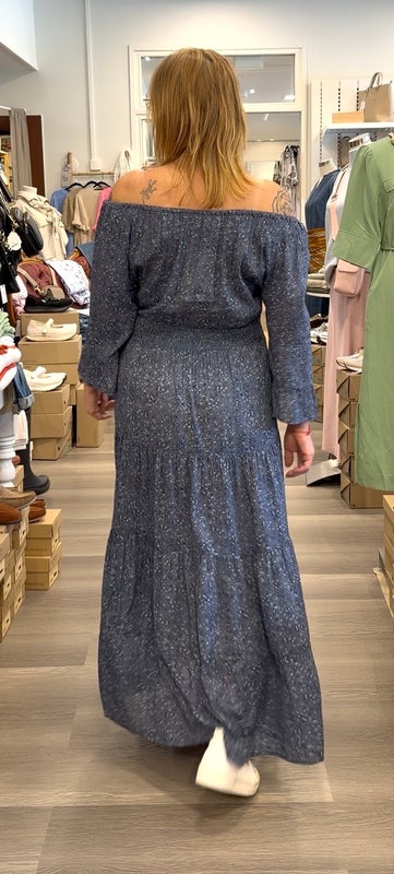 Chantel Dress Blue Flower I Say