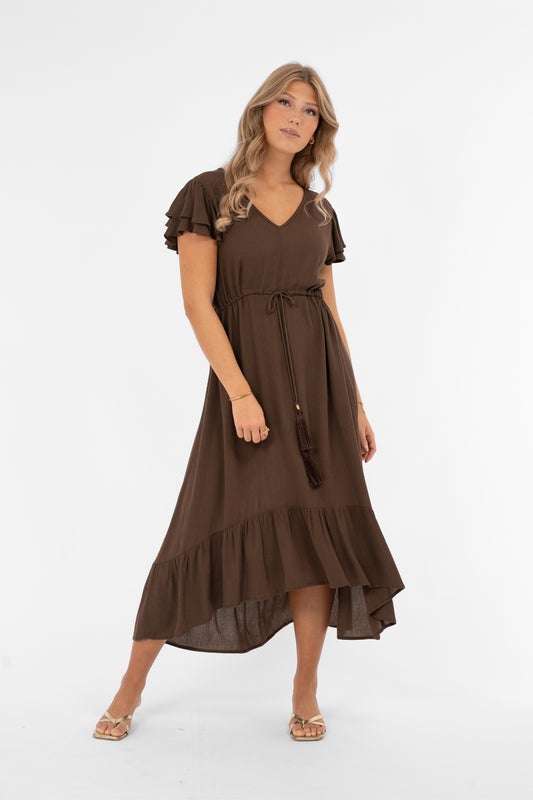 Jane Dress Coffee Brown Capri Collection