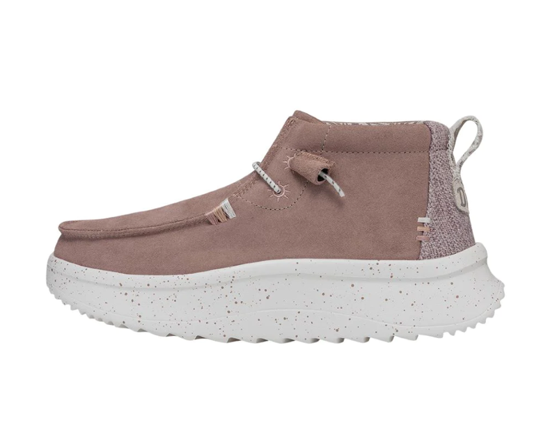 Wendy Peak Hi Suede BLUSH Hey Dude