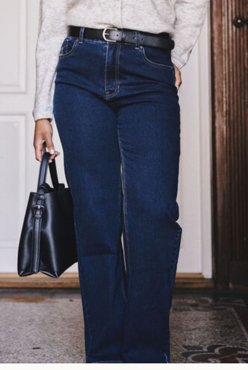 Janaya Trousers Medium Blue Denim Claire Woman LONG